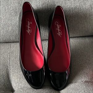 Shoes of Prey Black  Ballet Flats with Red Insole